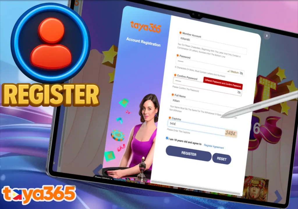 Step-by-step guide for creating a new account